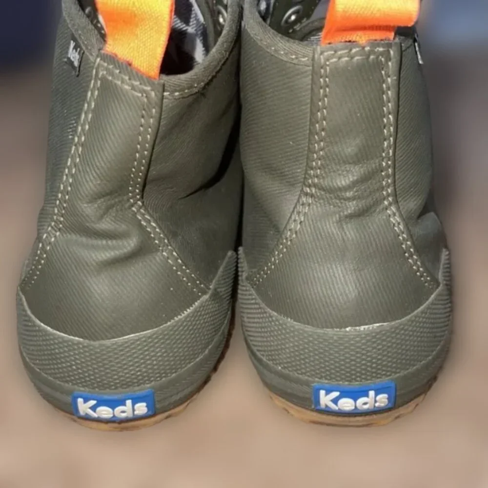 KEDS Women's Scout Splash Olive Green lace-up Hi top Sneakers | Olive Green - Picture 3 of 6